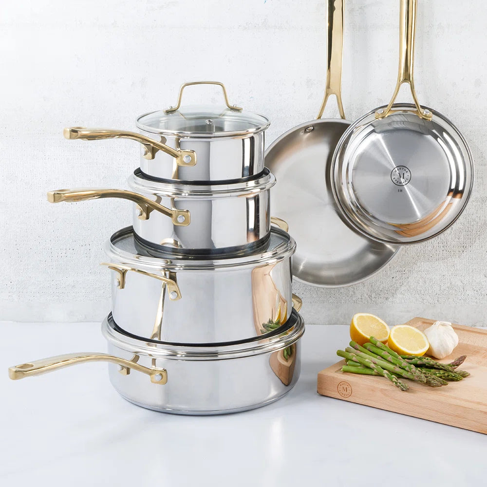 10 Pieces Stainless Steel Cookware Set
