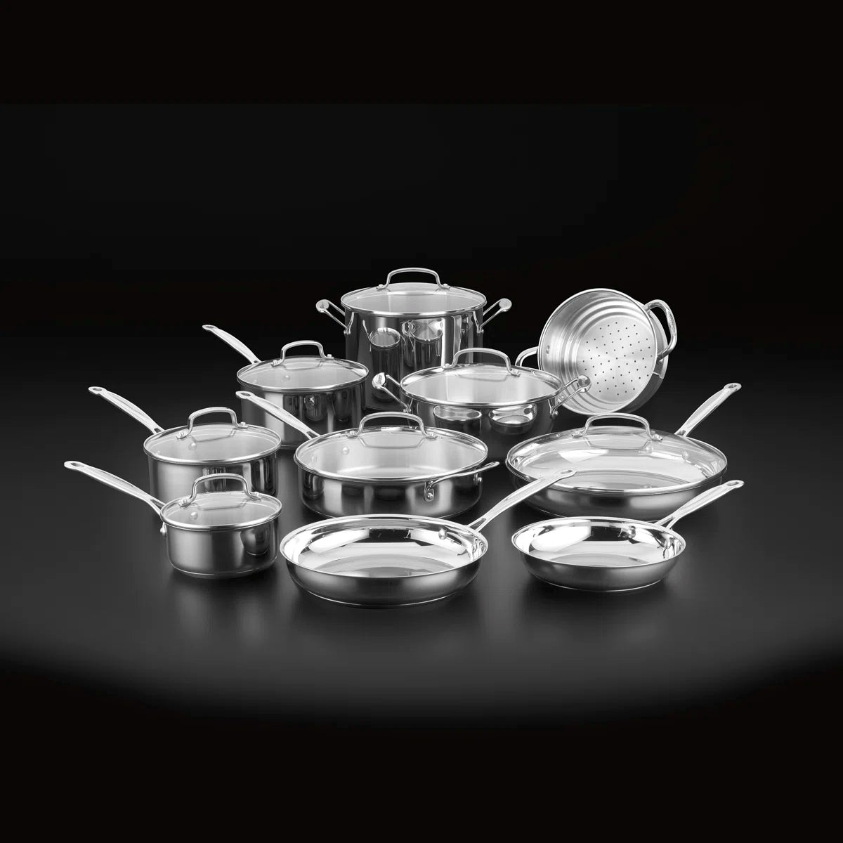 Chef's Classic 17 Piece Stainless Steel Cookware Set