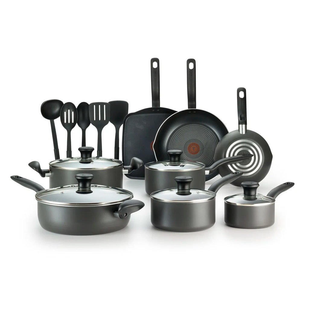 Initiatives 18 Piece Aluminum Nonstick Cookware Set & Cooking Utensils