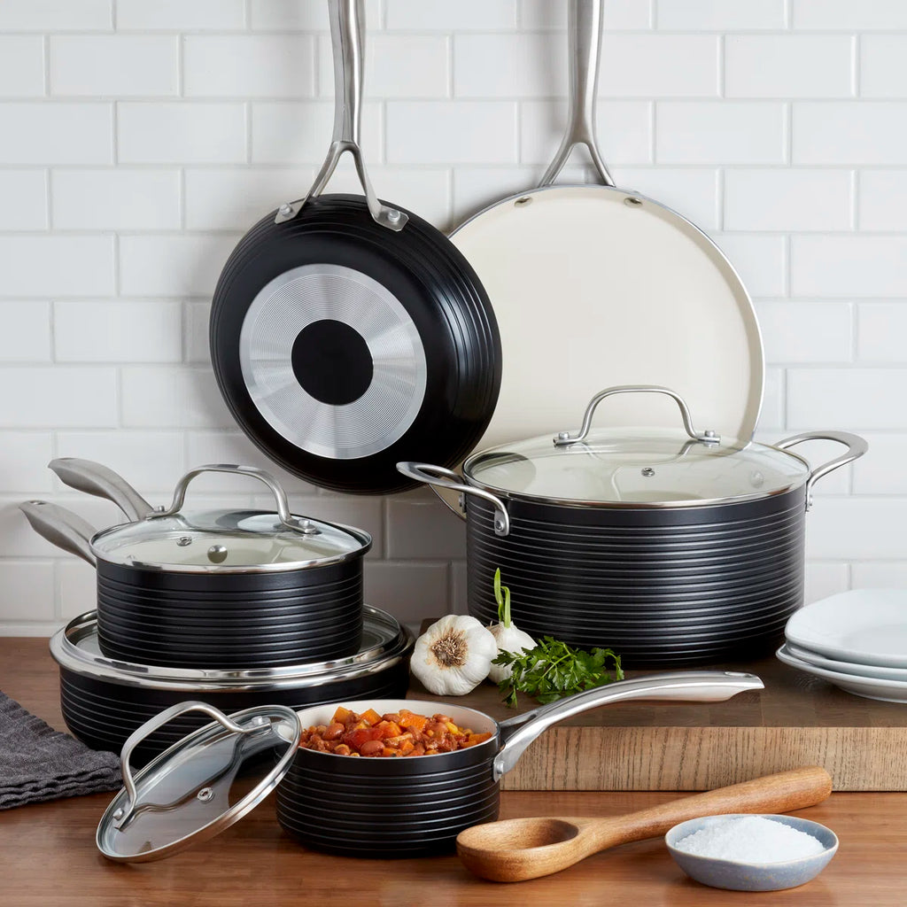 Monaco Cookware 10 - Piece Non-Stick Aluminum Cookware Set
