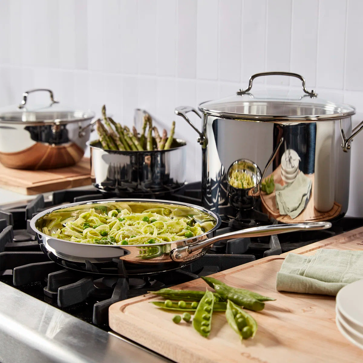 Chef's Classic 17 Piece Stainless Steel Cookware Set