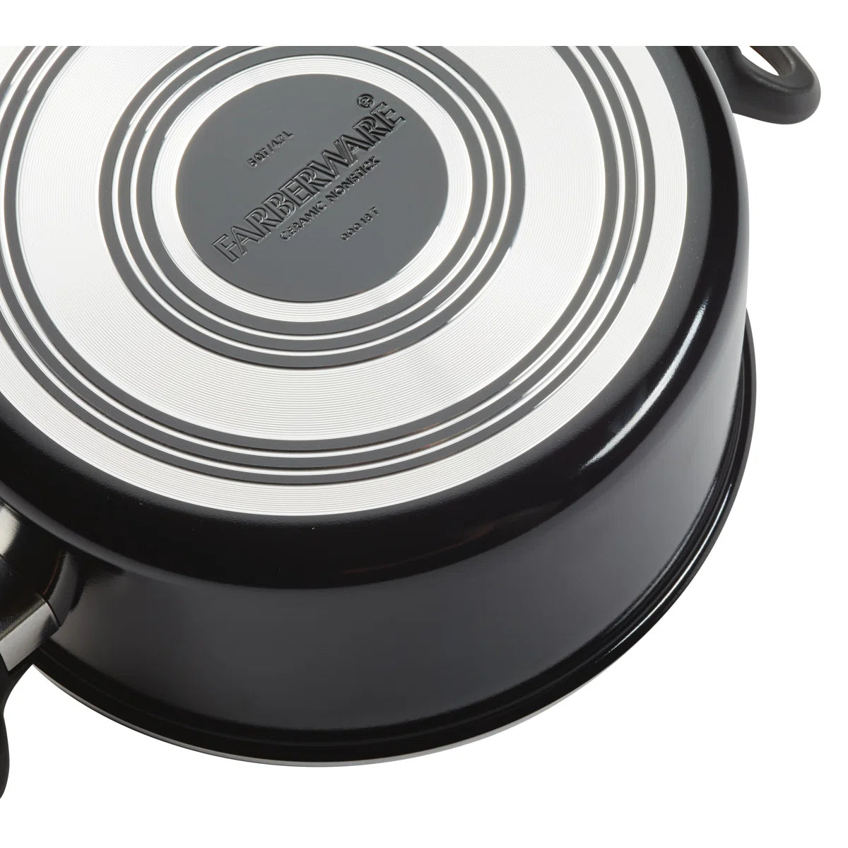 Glide Copper Ceramic Nonstick Cookware / Pots And Pans Set With Tools, 12 Piece, Black