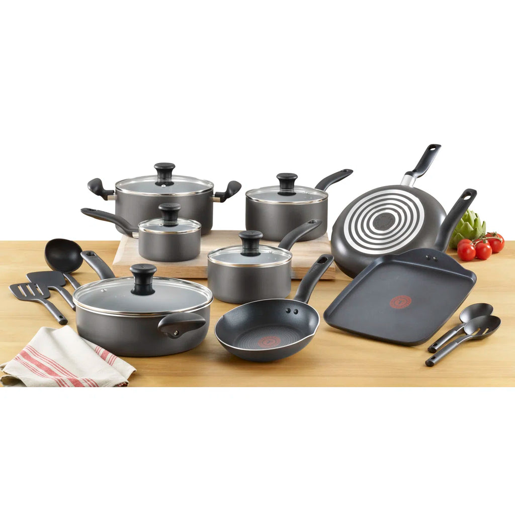Initiatives 18 Piece Aluminum Nonstick Cookware Set & Cooking Utensils