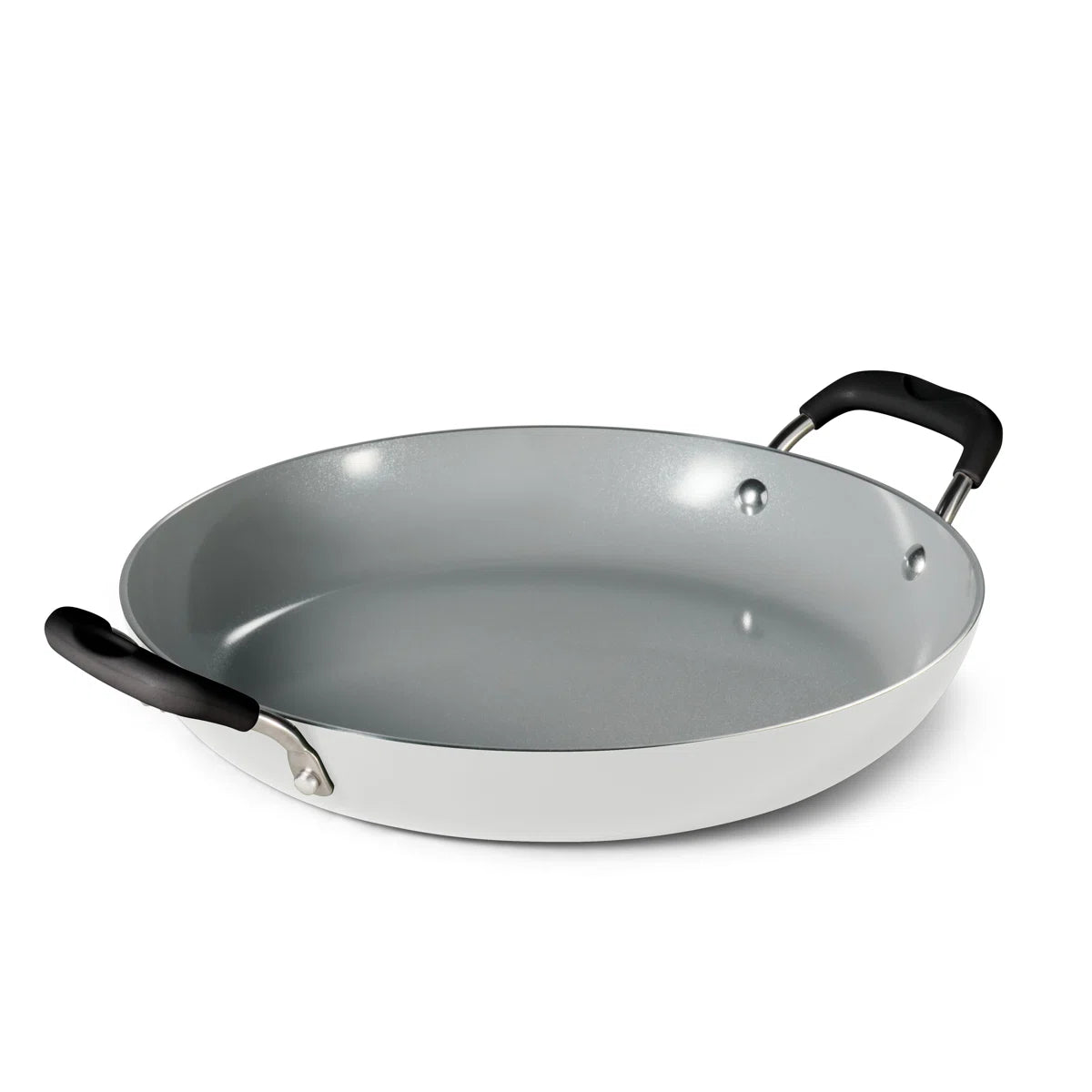11 Piece Ceramic Nonstick Nesting Cookware Set — Stackable, Space Saving Set - Blance de blance