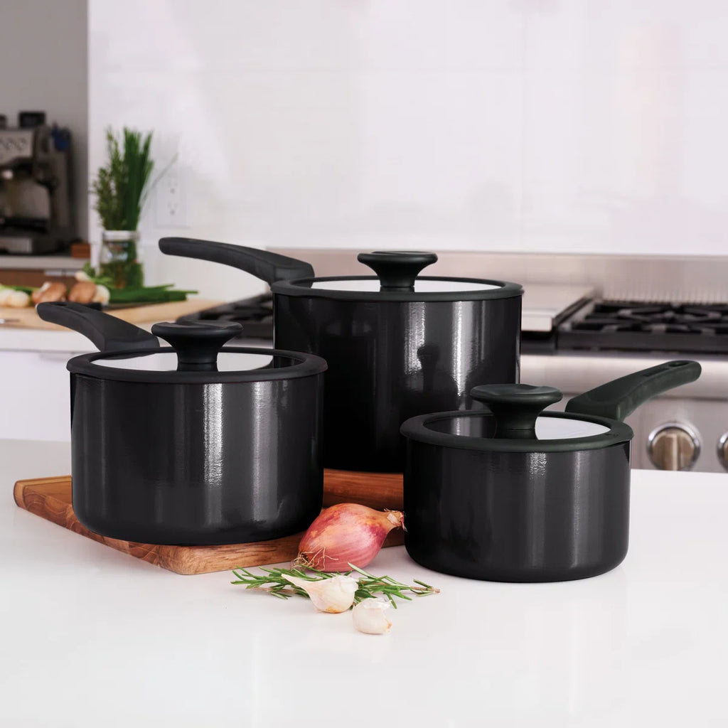 Aluminum Non Stick Sauce Pan 6 Pc Nesting Set