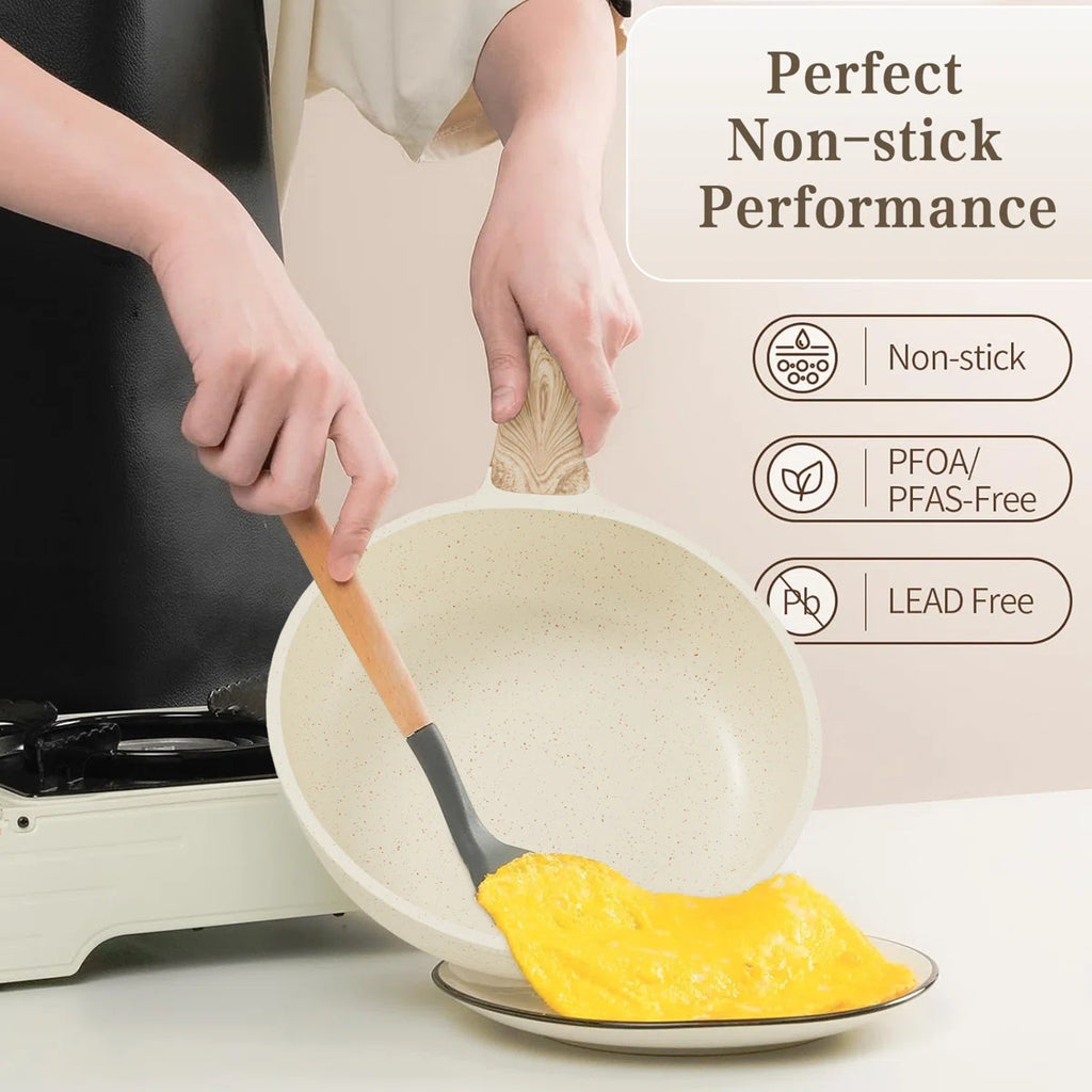 18 Pieces Nonstick Cookware Sets Induction Pots and Pans Set